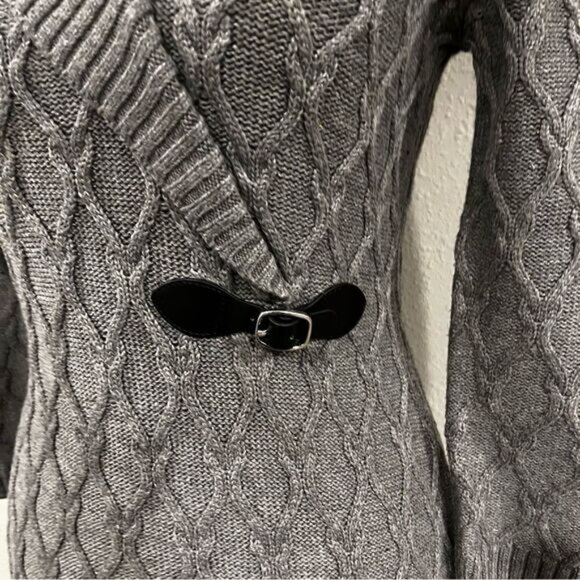 Calvin Klein grey v-neck sweater dress - Picture 3 of 12